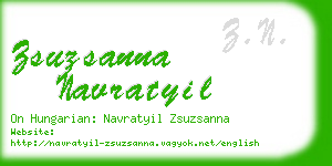 zsuzsanna navratyil business card